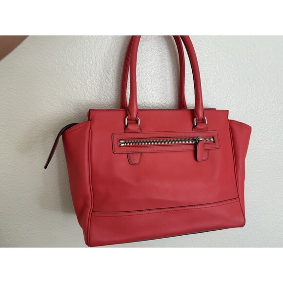 COACH Legacy Red Medium Candace Carryall Shoulder Bag/ Tote/ Handbag EUC - Picture 3 of 13